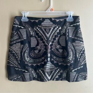 Cotton linen short skirt